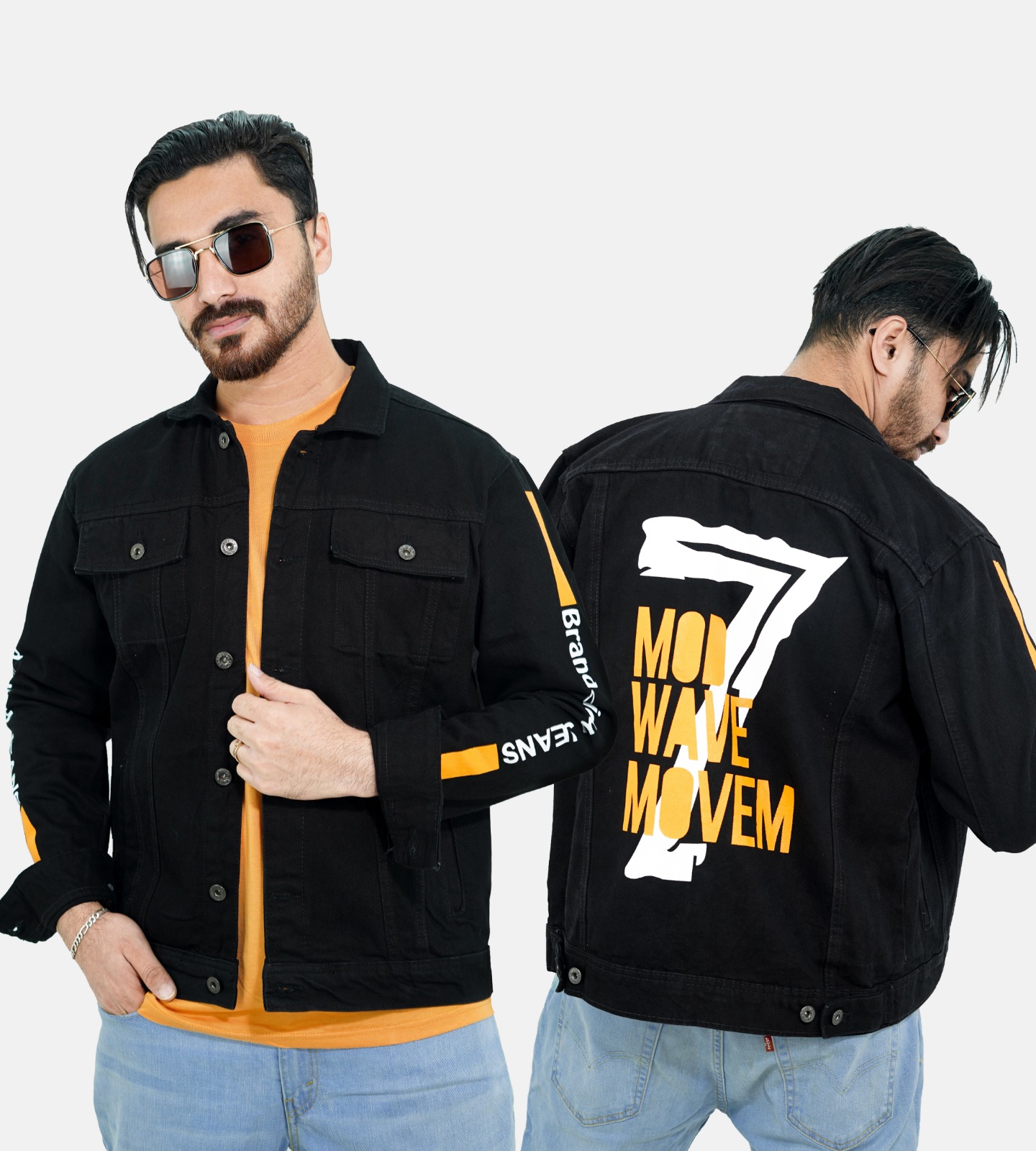 DENIM JAKET- (7 MOOD -BLACK