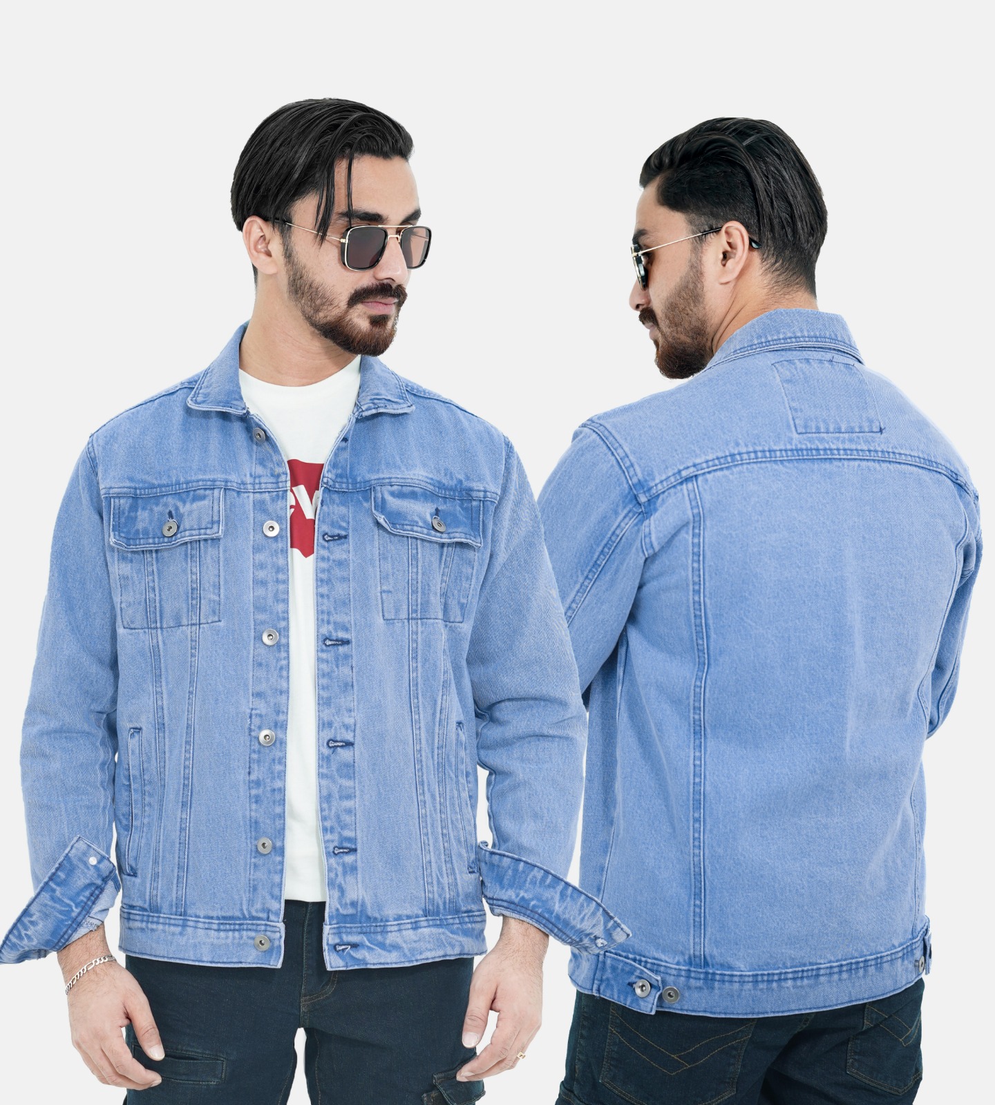 DENIM JAKET- (LIGHIT BLUE