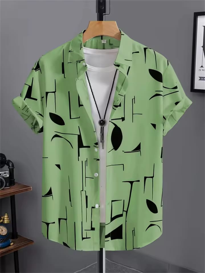 Premium China Fabric Ultra Soft Casual Half Sleece Summer Shirt For Men-Lemon Shirt